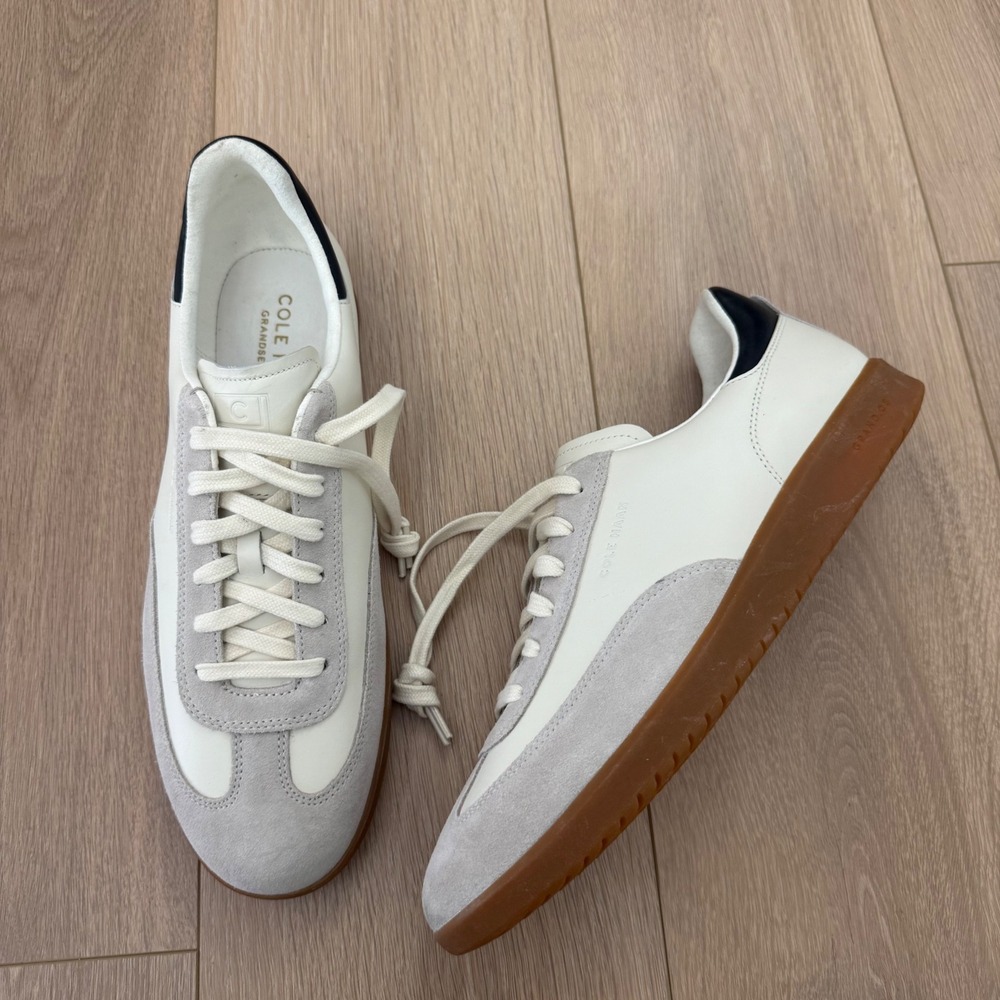 Cole Haan GrandSeries White Leather Suede Gum Sole Sneakers Low Top Shoes